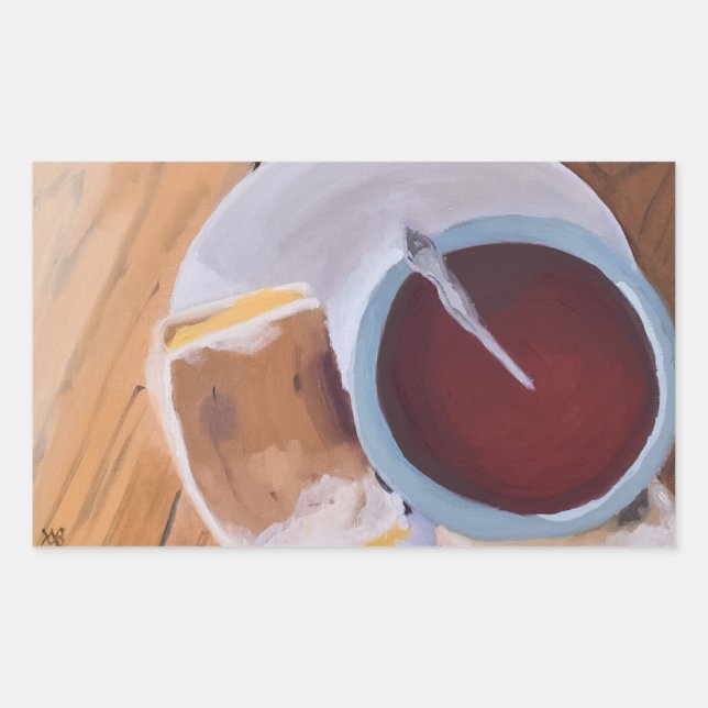 Pegatina Rectangular El sabor del calor (Anverso)