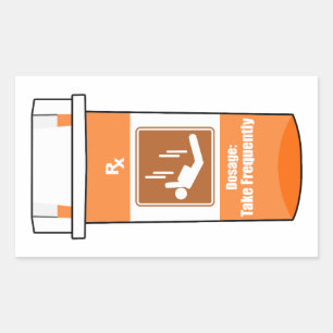 Pegatina Rectangular El salto en paracaídas es mi droga