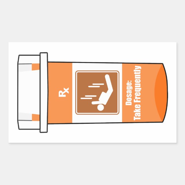 Pegatina Rectangular El salto en paracaídas es mi droga (Anverso)