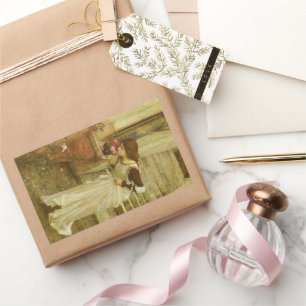 Pegatina Rectangular El santuario de John William Waterhouse