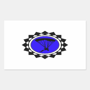 PEGATINA RECTANGULAR EL SKYDIVER BLUEZZZZZZZZZZZZ