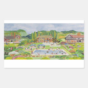 Pegatina Rectangular El té está listo