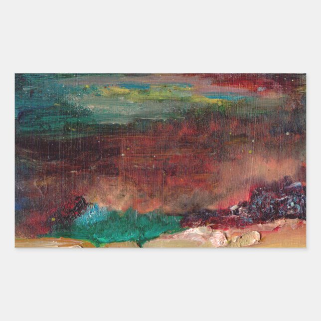 Pegatina Rectangular El tesoro marino (Anverso)