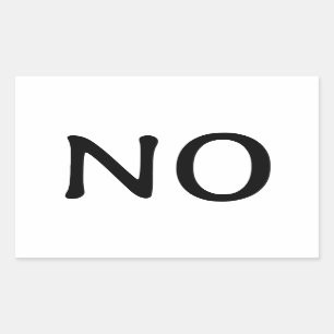 Pegatina Rectangular El texto de la palabra Sin Declaración Mensaje Sim