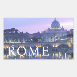 Pegatina Rectangular El Vaticano   Roma, Italia