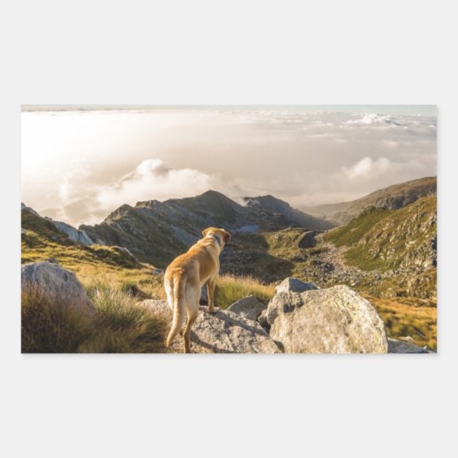 Pegatina Rectangular El viaje (Anverso)