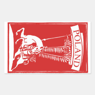 Pegatina Rectangular El viejo hindú alcista polaco