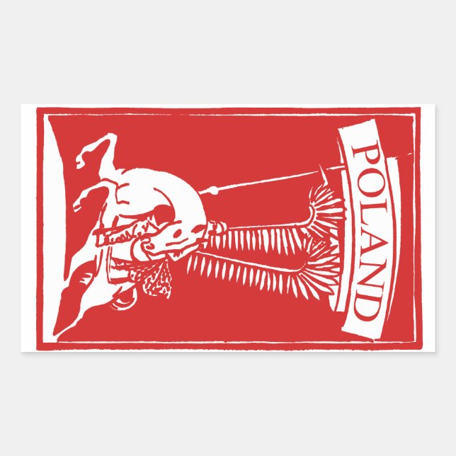 Pegatina Rectangular El viejo hindú alcista polaco (Anverso)