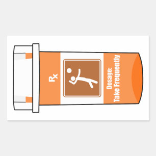 Pegatina Rectangular El Voleibol Es Mi Droga