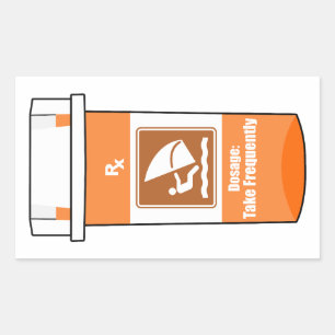 Pegatina Rectangular El Windsurf es mi droga