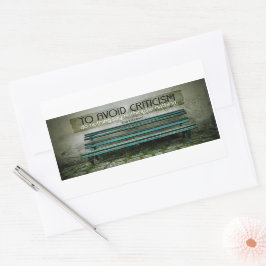 Pegatina Rectangular Elbert Hubbard cita Inspiradora "Crítica"