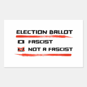 Pegatina Rectangular Elecciones 2024: Votar no fascista