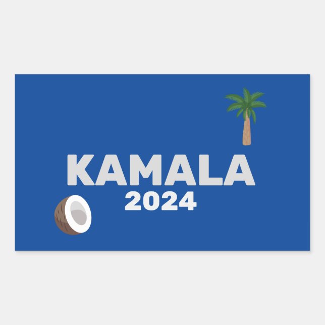 Pegatina Rectangular Elecciones de Coconut Harris 2024 (Anverso)