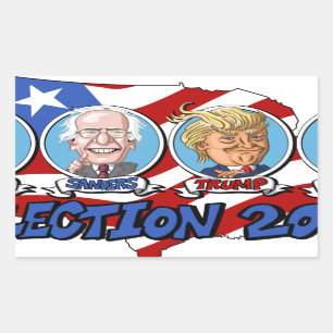 Pegatina Rectangular Elecciones presidenciales de 2016