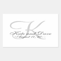 Elegante Favor de Boda Monograma