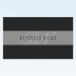 Pegatina Rectangular Elegante Guión Editable Nombre comercial/otro text