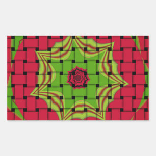 Pegatina Rectangular Elegante patrón de impresión vectorial afroamerica