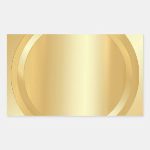 Pegatina Rectangular Elegante plantilla de glamour de aspecto dorado Añ