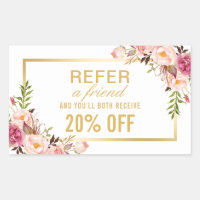Elegante Salón de Belleza Floral Dorada Girly Remi