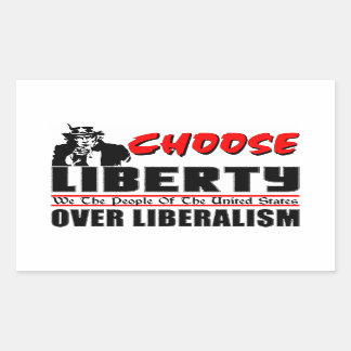 Pegatina Rectangular ¡Elige Libertad Por Liberalismo!