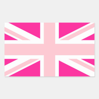 Pegatina Rectangular Elige tus colores Union Jack