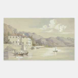 Pegatina Rectangular Elizabeth Murray - Majolica, Lago Como