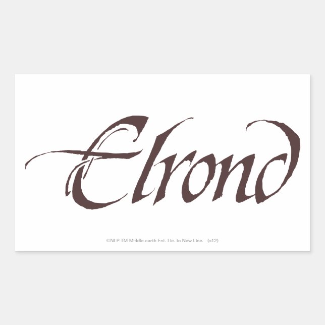 Pegatina Rectangular ELROND™ Name Solid (Anverso)
