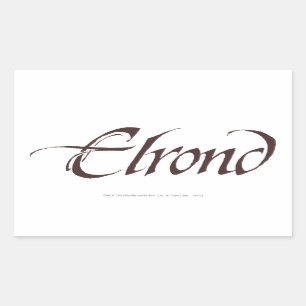 Pegatina Rectangular ELROND™ Name Solid