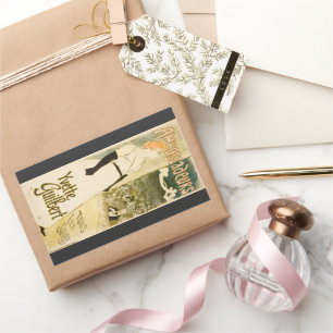 Pegatina Rectangular Embajadores Yvette Guilbert de Theophile Steinlen