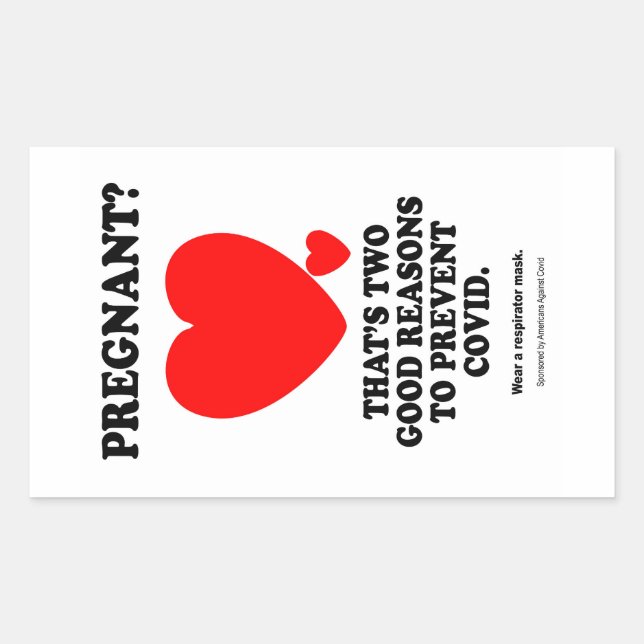 Pegatina Rectangular ¿Embarazada? (Anverso)