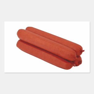 Pegatina Rectangular Embutido de cerdo de Oi Oi