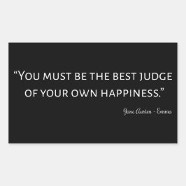 Pegatina Rectangular Emma De Jane Austen Cita I