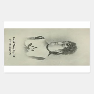 Pegatina Rectangular Emma P. Marcy Raymond
