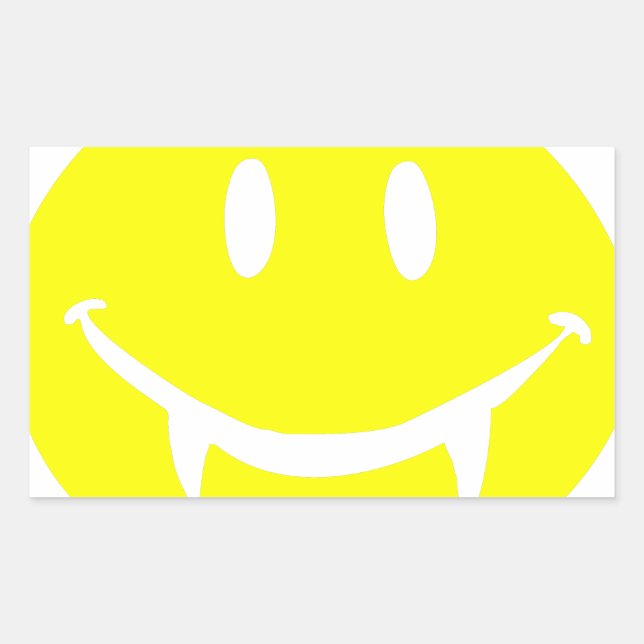 Pegatina Rectangular emoji de vampiro dracula (Anverso)