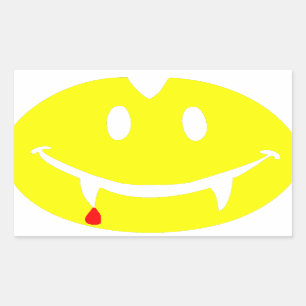 Pegatina Rectangular emoji de vampiro dracula