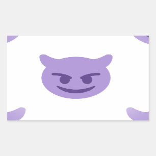 Pegatina Rectangular emoji del diablo