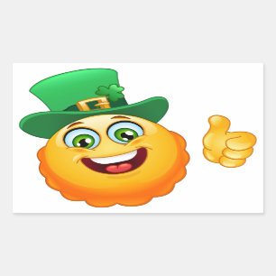 Pegatina Rectangular emoji leprechaun