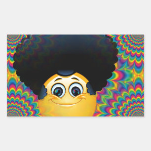 Pegatina Rectangular emojis afro