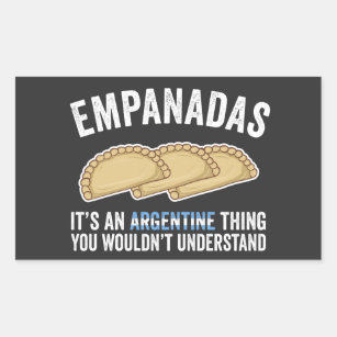 Pegatina Rectangular Empanadas: Es algo argentino que no te defraudaría