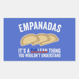 Pegatina Rectangular Empanadas es algo chileno que no entenderías