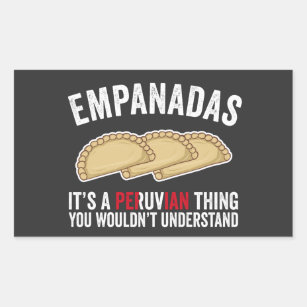 Pegatina Rectangular Empanadas es algo peruano que no entenderías