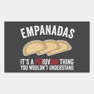 Pegatina Rectangular Empanadas es algo peruano que no entenderías