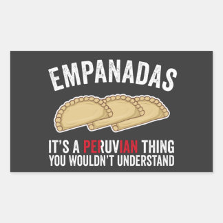 Pegatina Rectangular Empanadas es algo peruano que no entenderías