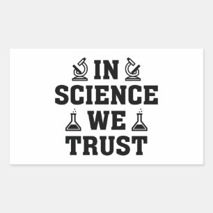 Pegatina Rectangular En ciencia confiamos