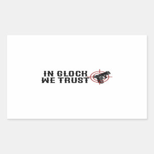 Pegatina Rectangular En glock confiamos