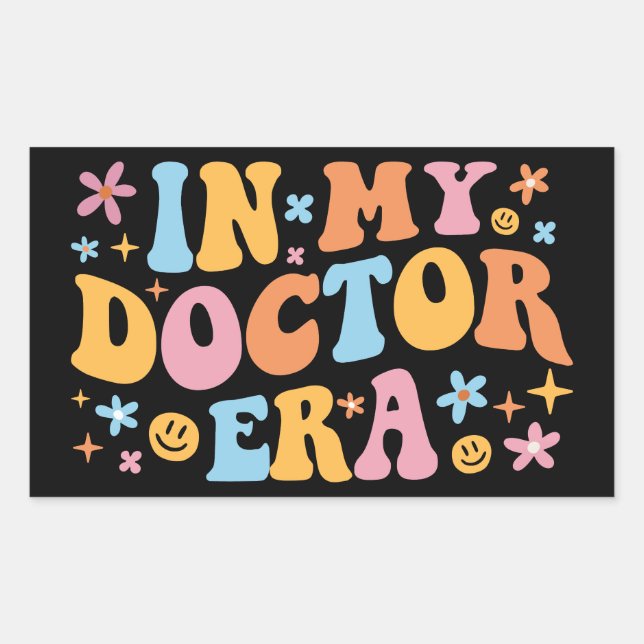 Pegatina Rectangular En la era I de mi Médico (Anverso)