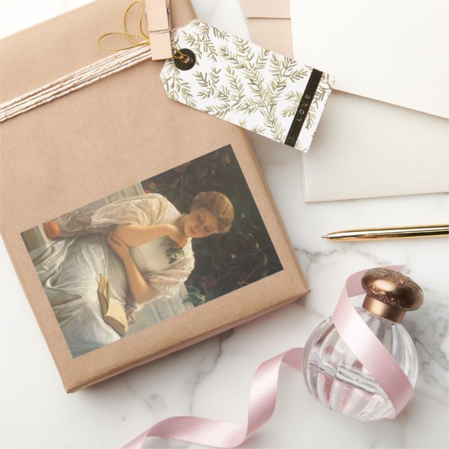 Pegatina Rectangular En la Orangería de Charles Edward Perugini (Regalar)