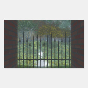 Pegatina Rectangular En los viejos Pegatinas forestales