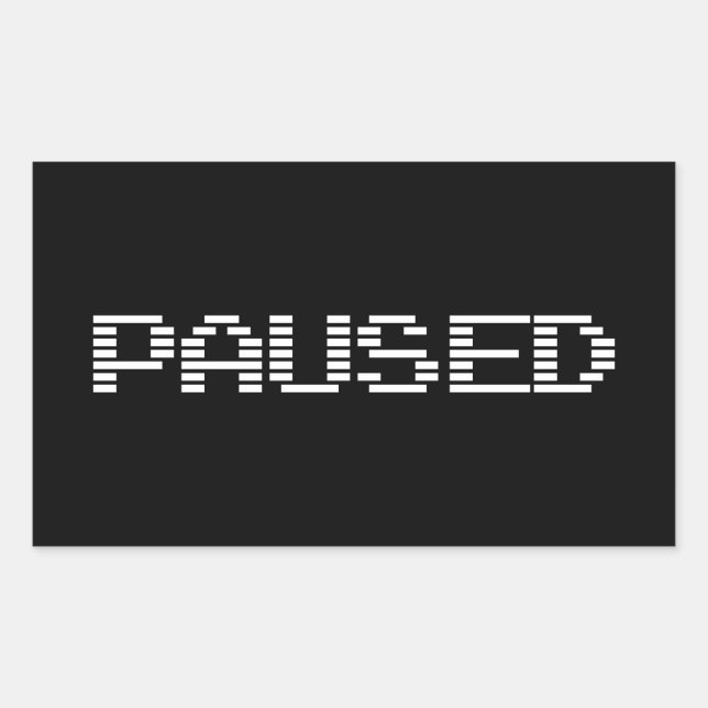 PEGATINA RECTANGULAR EN PAUSA (Anverso)