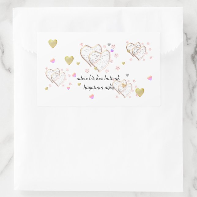 Pegatina Rectangular encontrar solo una vez el amor de tu vida ,persona (Bolso)